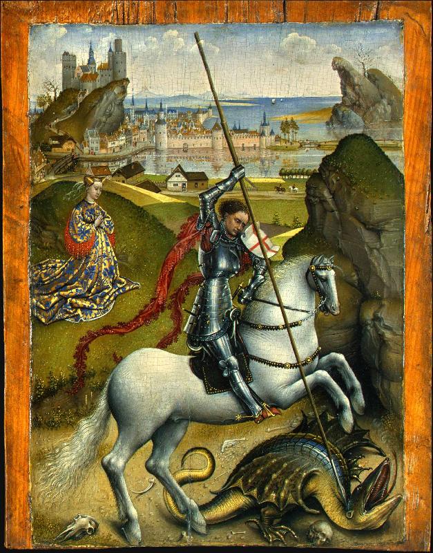 Rogier van der Weyden Saint George and the Dragon oil painting image